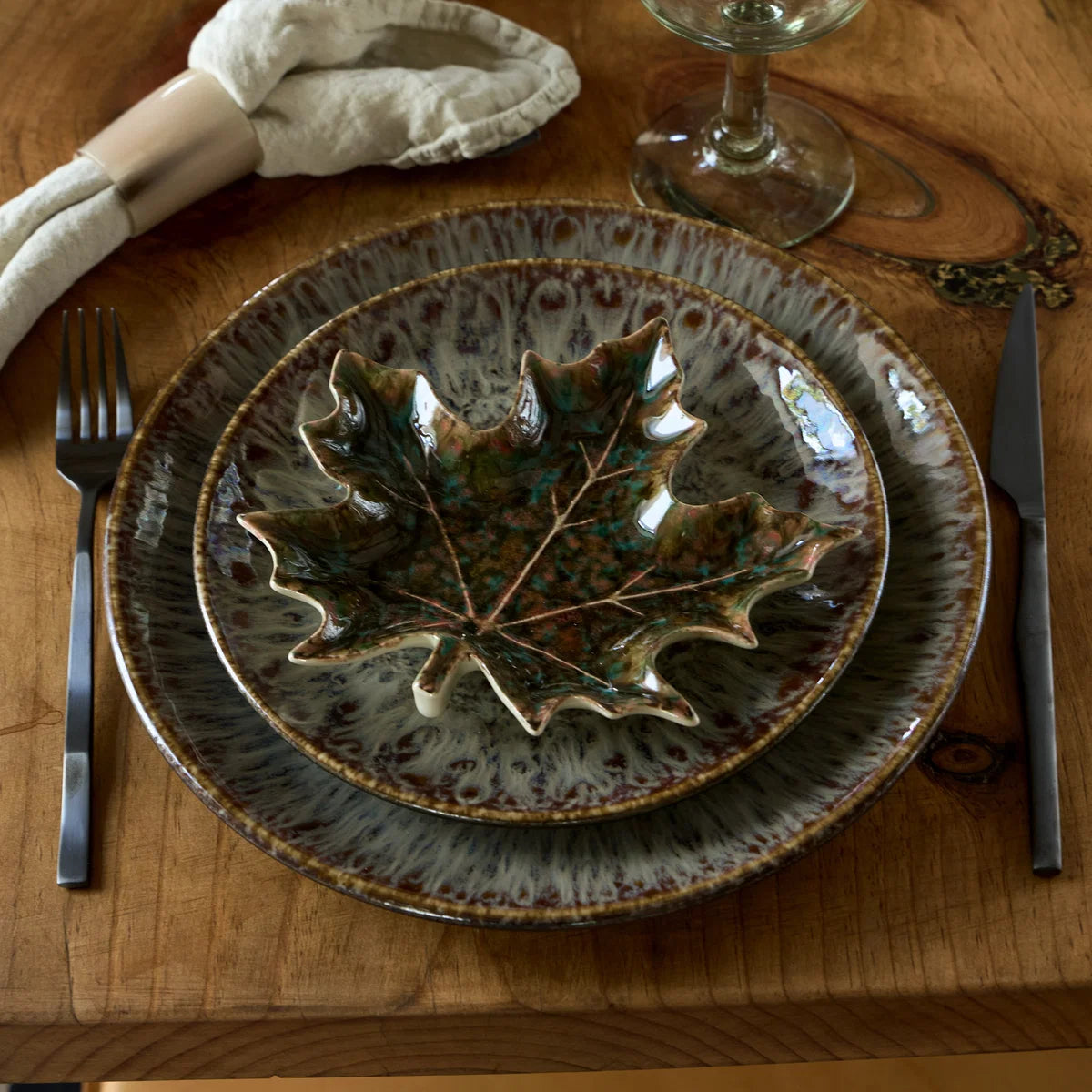 Costa Nova Maple Leaf Forest Juniper Green