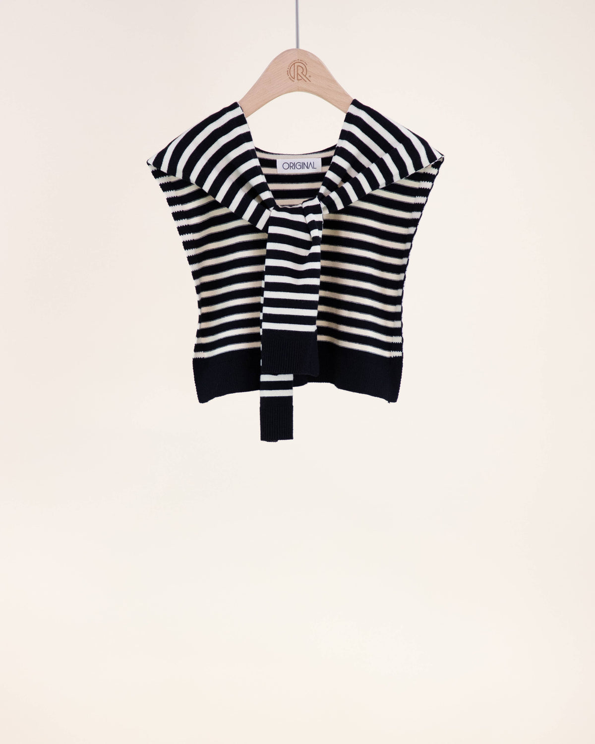 Original USA - Striped Preppy Mock Sweater Wrap