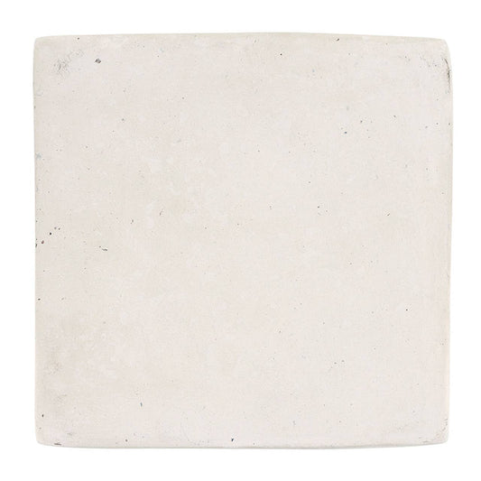 Cream paper mache square small riser top surface detail