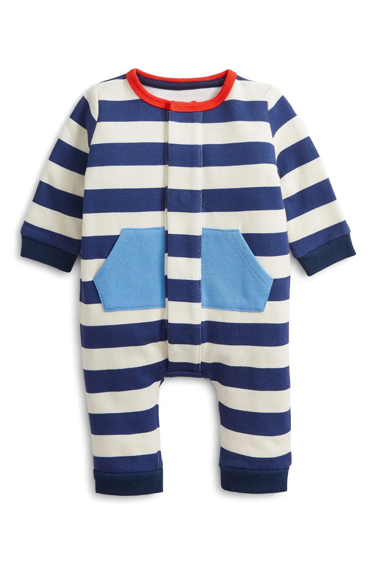 Magnetic Me Navy Stripe French Terry Romper