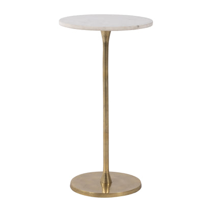 Sagebrook Home - Gold/White Marble Top End Table