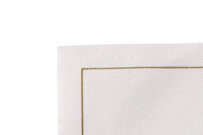 Table Theory (Formerly Toasting with Tara) - Cotton Cocktail Napkin Roll: Golden Salute (Gold "Cheers")
