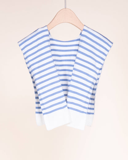 Original USA - Striped Preppy Mock Sweater Wrap