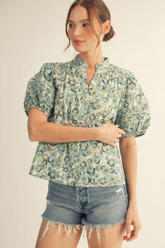 Jodifl Puff Sleeve Floral Top