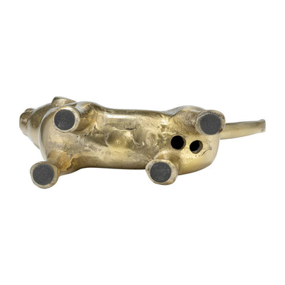 Sagebrook Home - Decorative Figurine - Gold Metal Modern Howling Dog, 7 in.