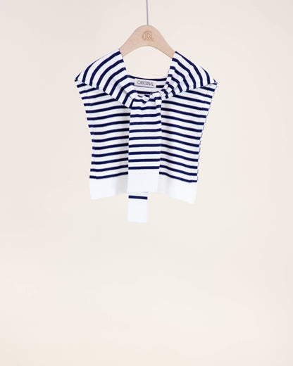 Original USA - Striped Preppy Mock Sweater Wrap