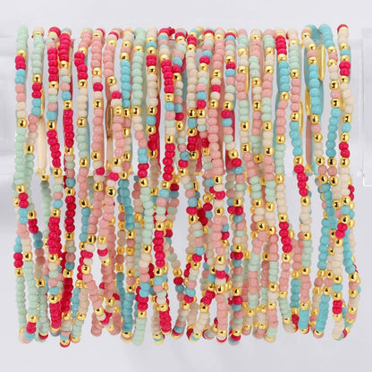 Splendid Iris - Assorted 2mm Stretch Seed Bead Bracelets