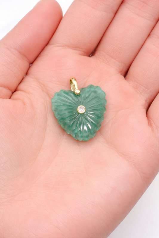 Jewel Pledge - Heart Gemstone with Gold Wire Choker