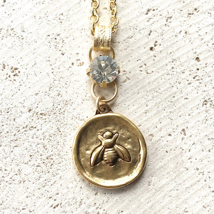 VB&CO Designs Handmade Jewelry - Cross bee serenity cross jewelry  French jewelry  stone