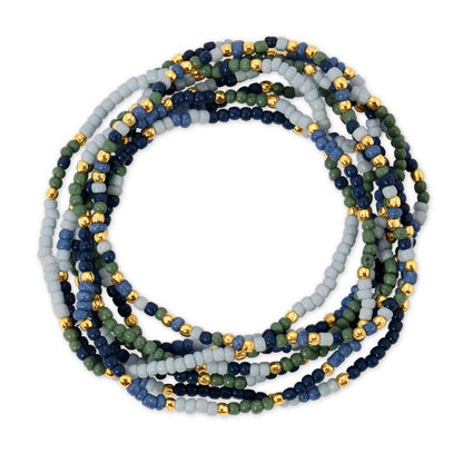 Splendid Iris - Assorted 2mm Stretch Seed Bead Bracelets