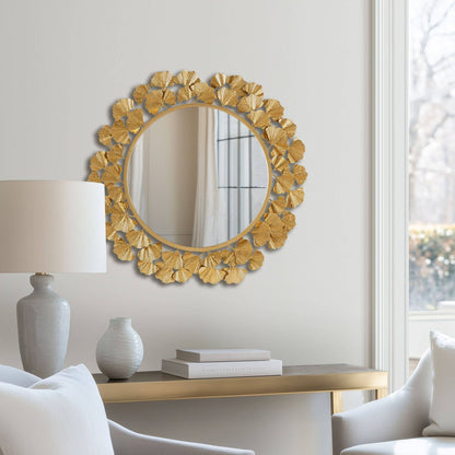 Olliix - Gold Foil Ginkgo Leaf Decor Mirror