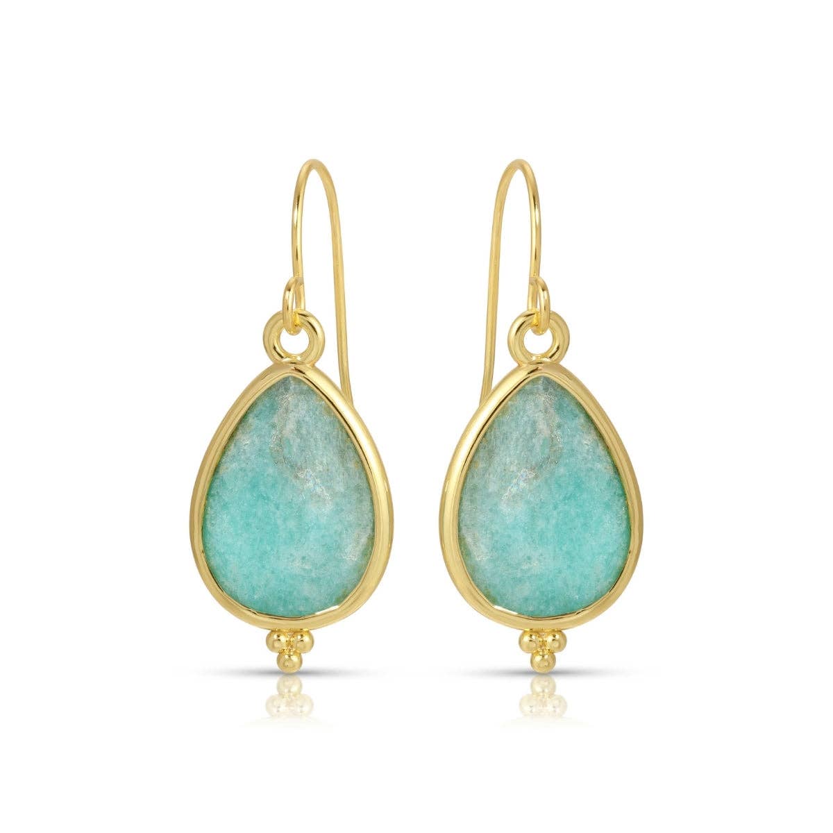 Splendid Iris - Teardrop Stone Earrings
