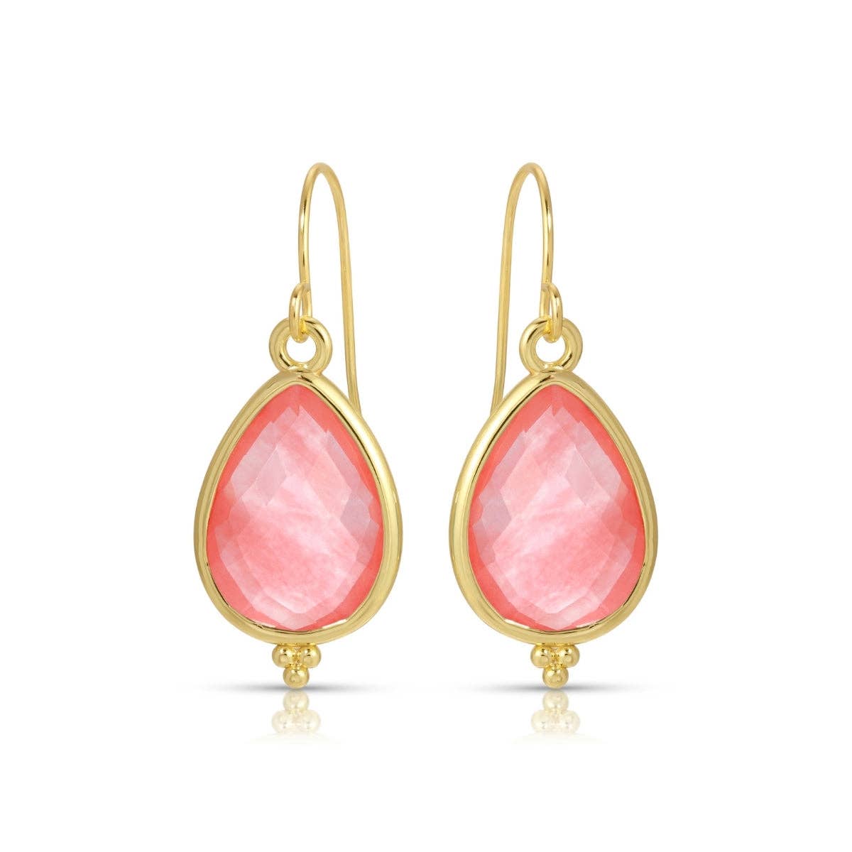 Splendid Iris - Teardrop Stone Earrings