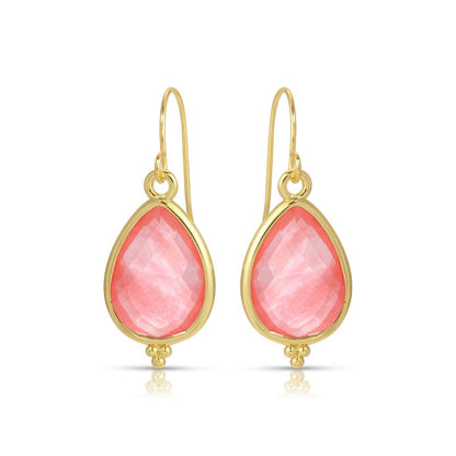 Splendid Iris - Teardrop Stone Earrings