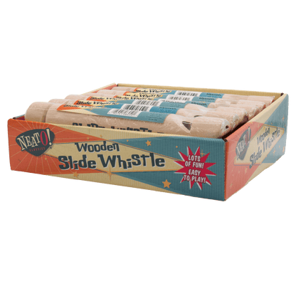 Toysmith - Neato! Wooden Slide Whistle, 6.5" Sealed Musical Toy, Retro