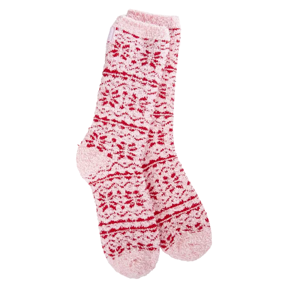 World's Softest® Socks - Fair Isle Pink Cozy