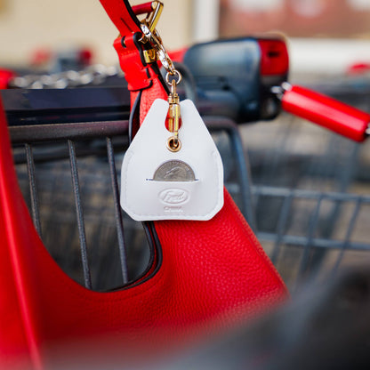 Fred & Friends - LITTLE CHARMER Shopping Bag Charm, AirTag & Quarter Holder