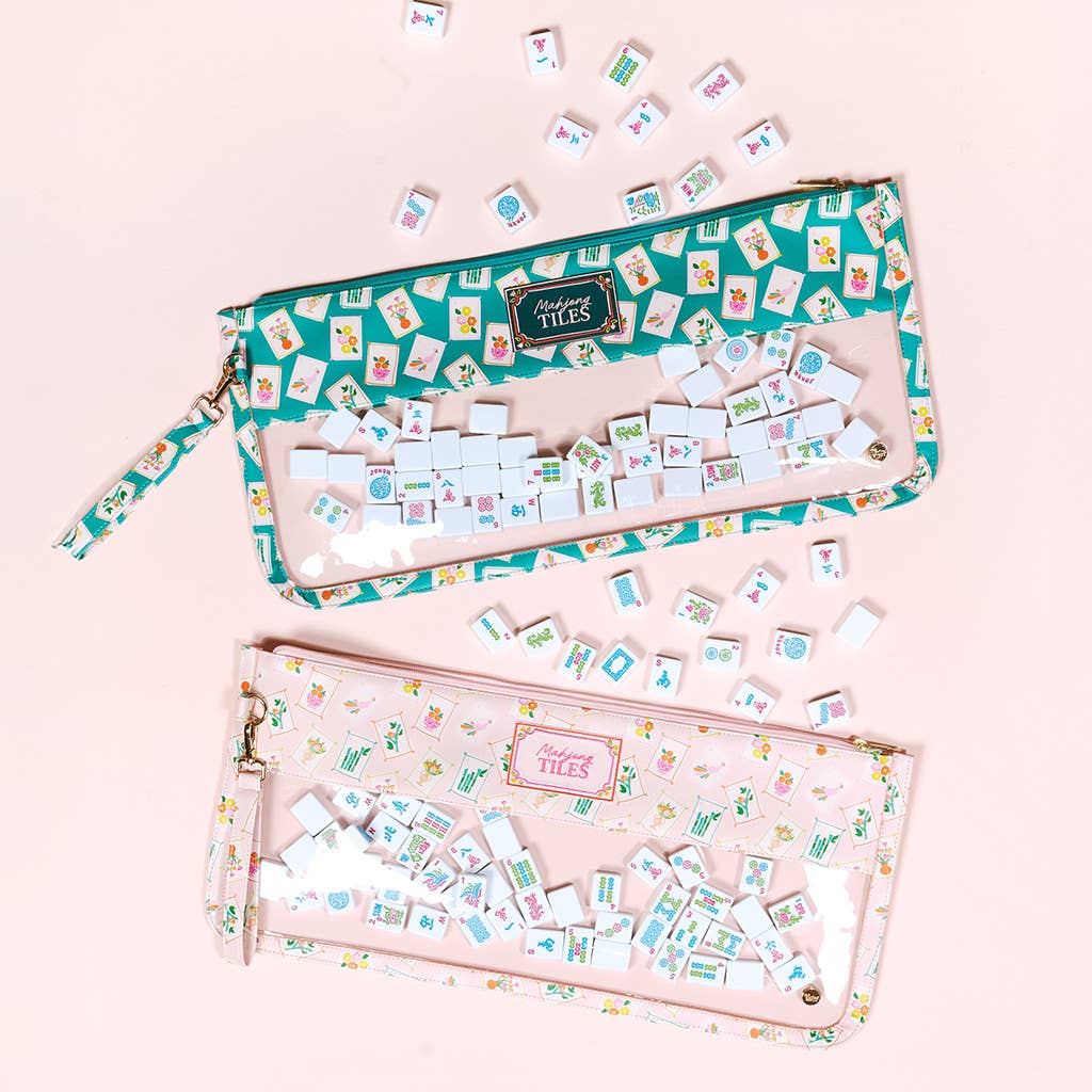 The Darling Effect - Mahjong Tile Keeper Pouch–It's Mahj Time Pink