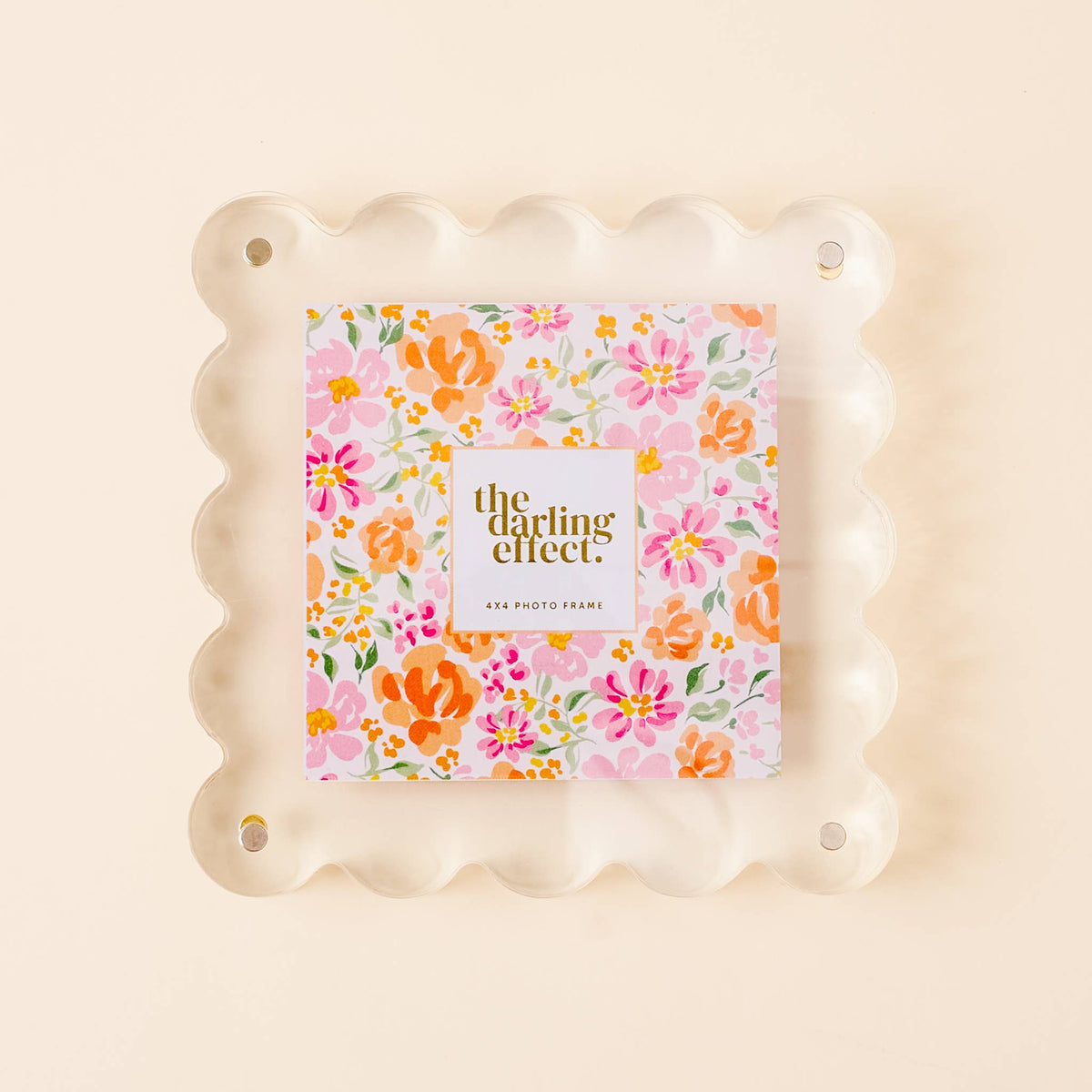 The Darling Effect - Square Scalloped Acrylic Frame - Clear