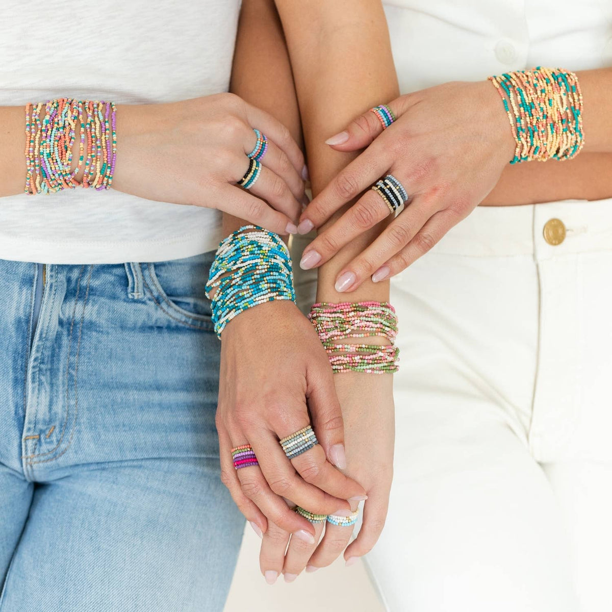 Splendid Iris - Assorted 2mm Stretch Seed Bead Bracelets