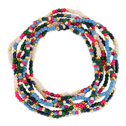 Splendid Iris - Assorted 2mm Stretch Seed Bead Bracelets