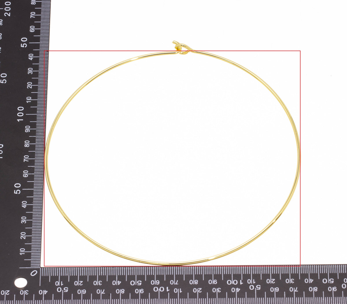 Jewel Pledge - Gold Wire Choker Necklace, Wire Collar Necklace NLG1043