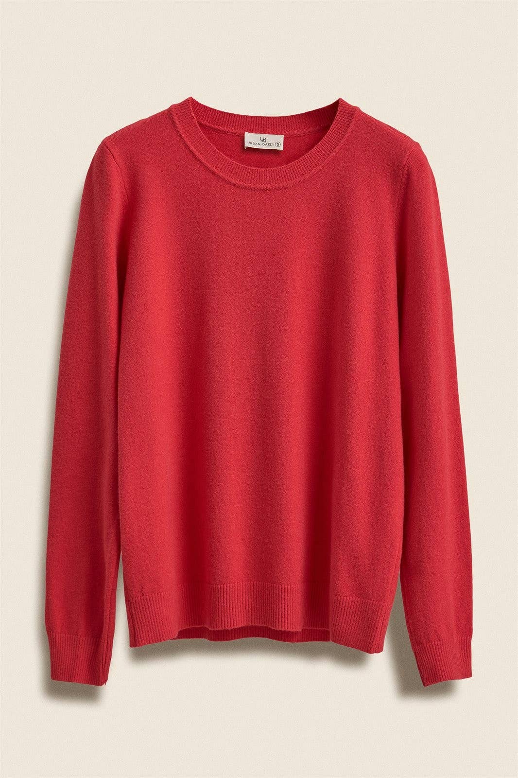Urban Daizy - Soft Viscose Blend Crewneck Knit Pullover