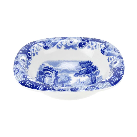 Spode Blue Italian dip dish with blue and white landscape pattern