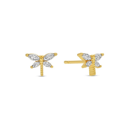 Splendid Iris - Dragonfly Studs On Velvet Gift Tag