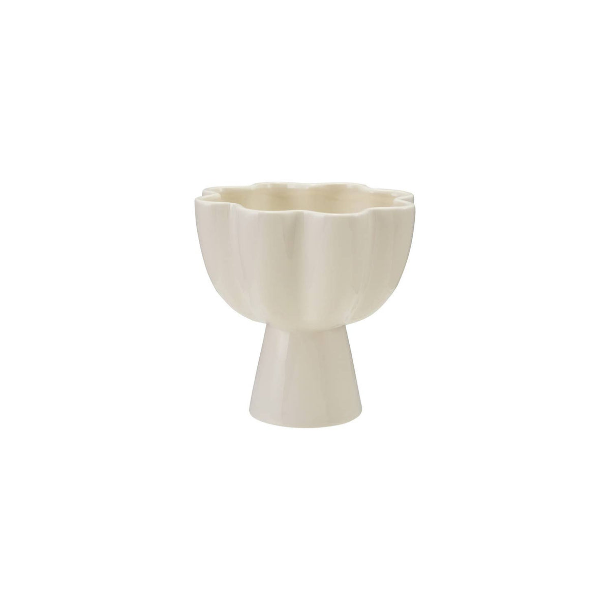Hazel Mazel - Stoneware Flower Shaped Pedestal Bowl