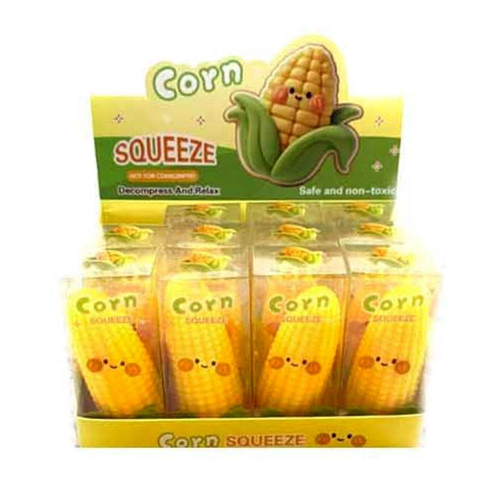 Sensibling Corp. - 12PCS - ASMR Crunchy Corn Shaped Crunching Sound Squeeze Squishy Stress Relief Toy
