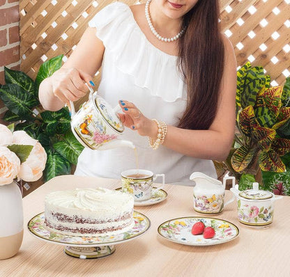 Abbott - Butterfly Garden Cake Plate-7.5"D