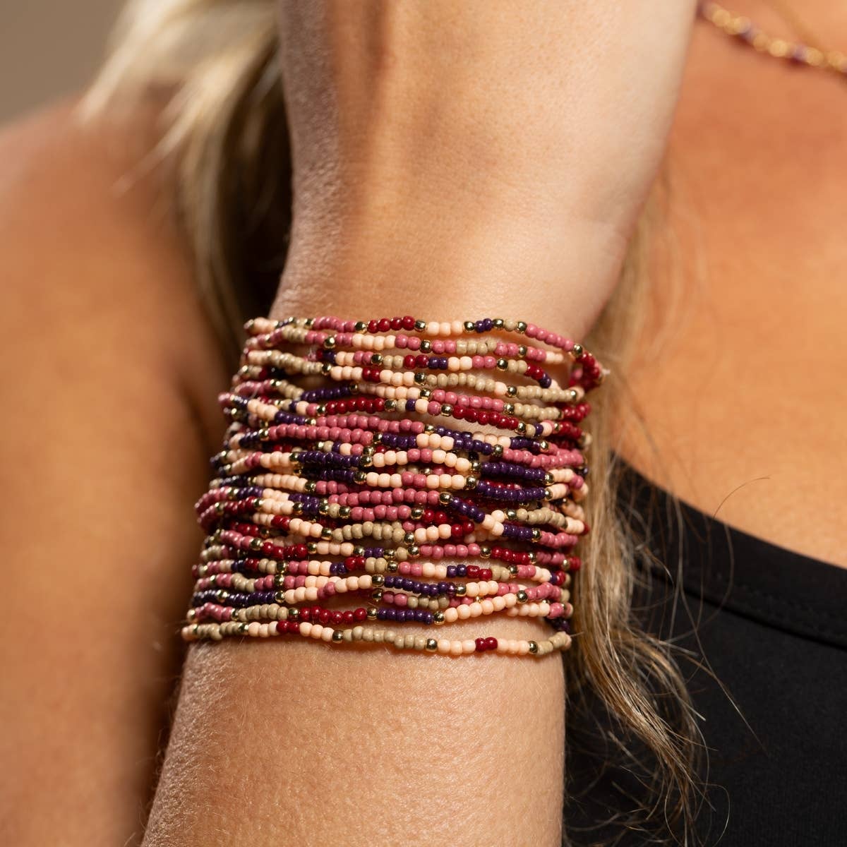 Splendid Iris - Assorted 2mm Stretch Seed Bead Bracelets