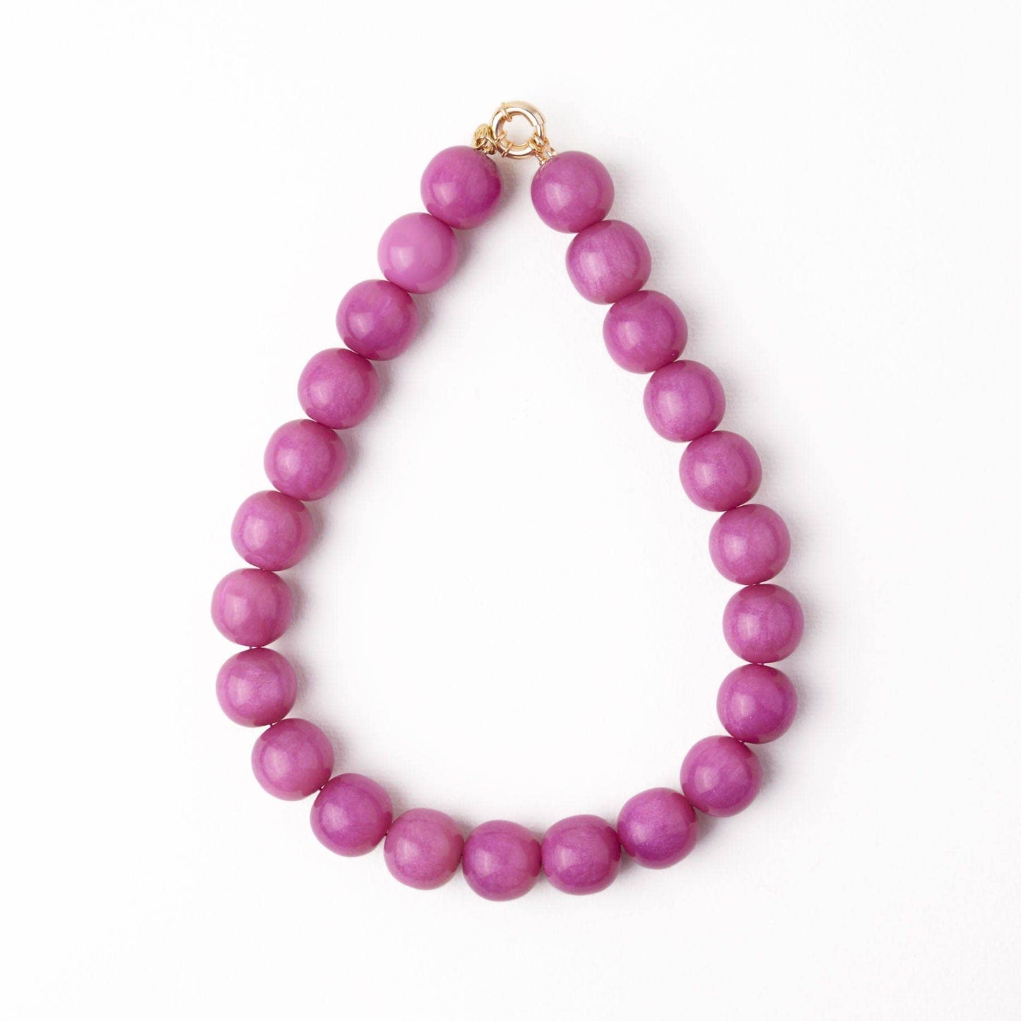 INK + ALLOY - Iris Large Resin Bead Necklace Purple Wholesale