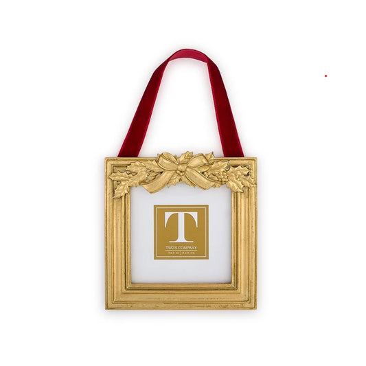 Two's Company Holly Leaves Hanging Photo Frames