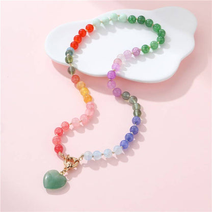 JOSSLYN by wall to wall - Natural Stone Semi-Precious Glass Mixed Necklace
