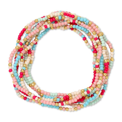 Splendid Iris - Assorted 2mm Stretch Seed Bead Bracelets
