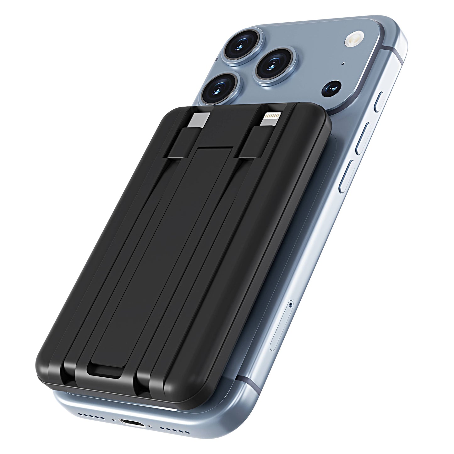LAX Gadgets - Magnetic 7200mAh Rapid-Charge Power Bank with Built-In Cable