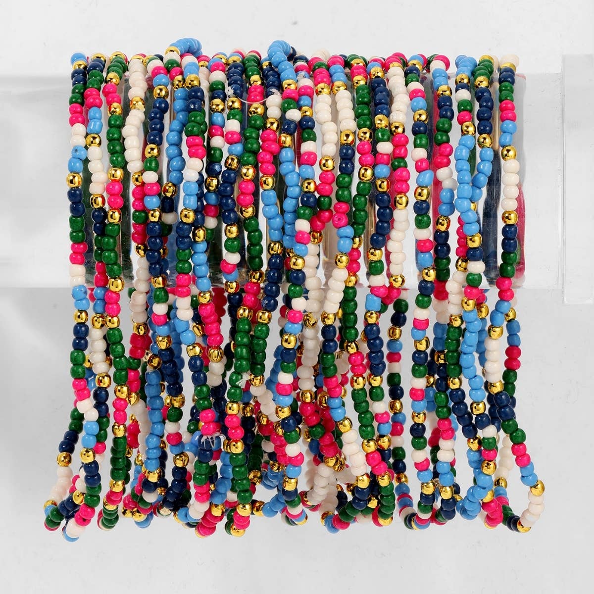 Splendid Iris - Assorted 2mm Stretch Seed Bead Bracelets