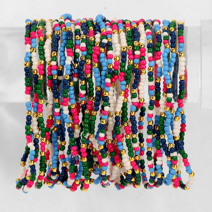 Splendid Iris - Assorted 2mm Stretch Seed Bead Bracelets