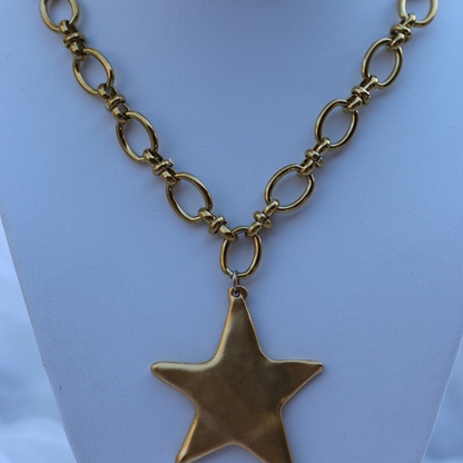 Deep South Originals Inc. - Star Pendant Necklace 14K Gold Plated Stainless Steel