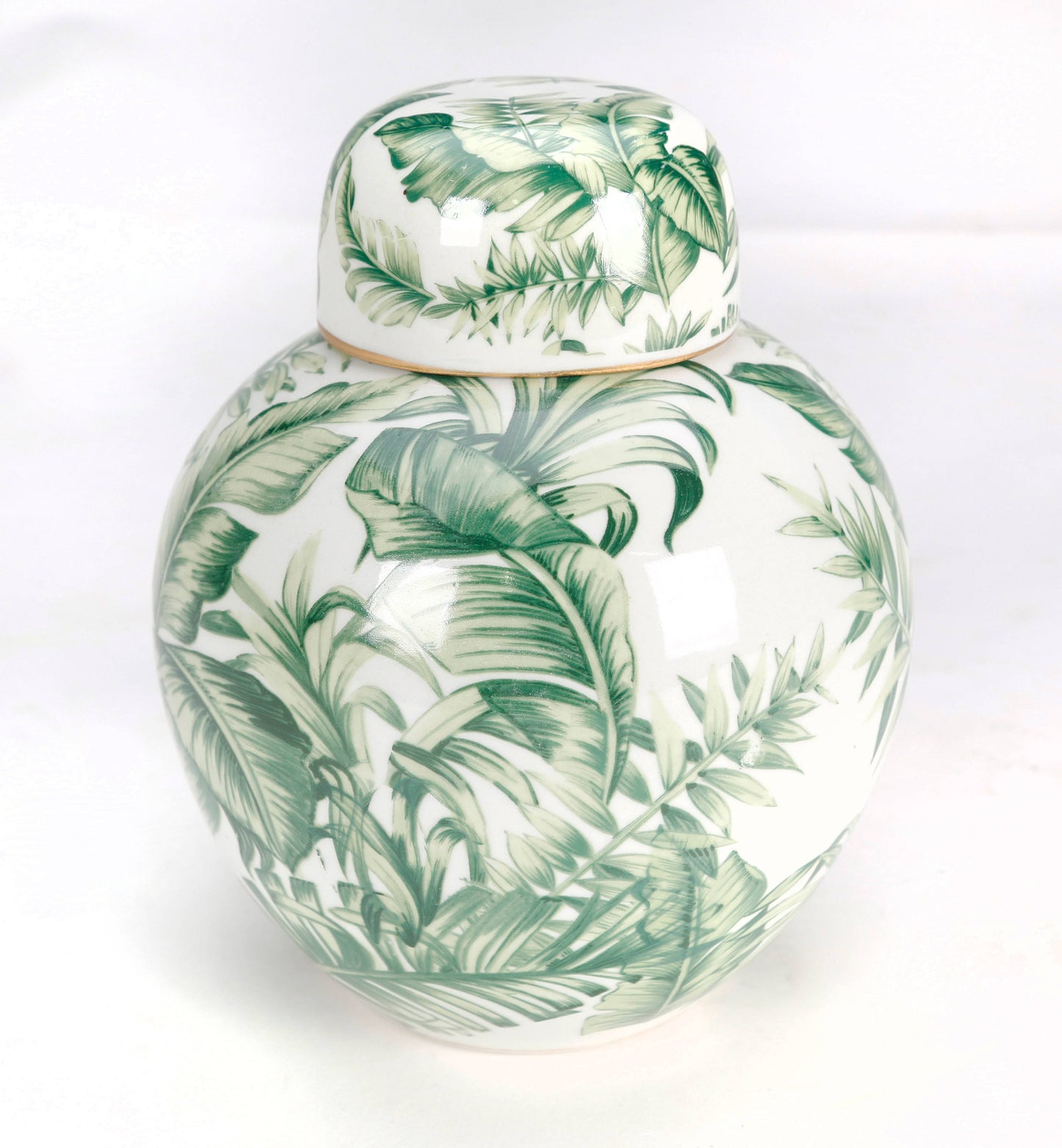 AA Importing - Tropical Leaf Round Jar