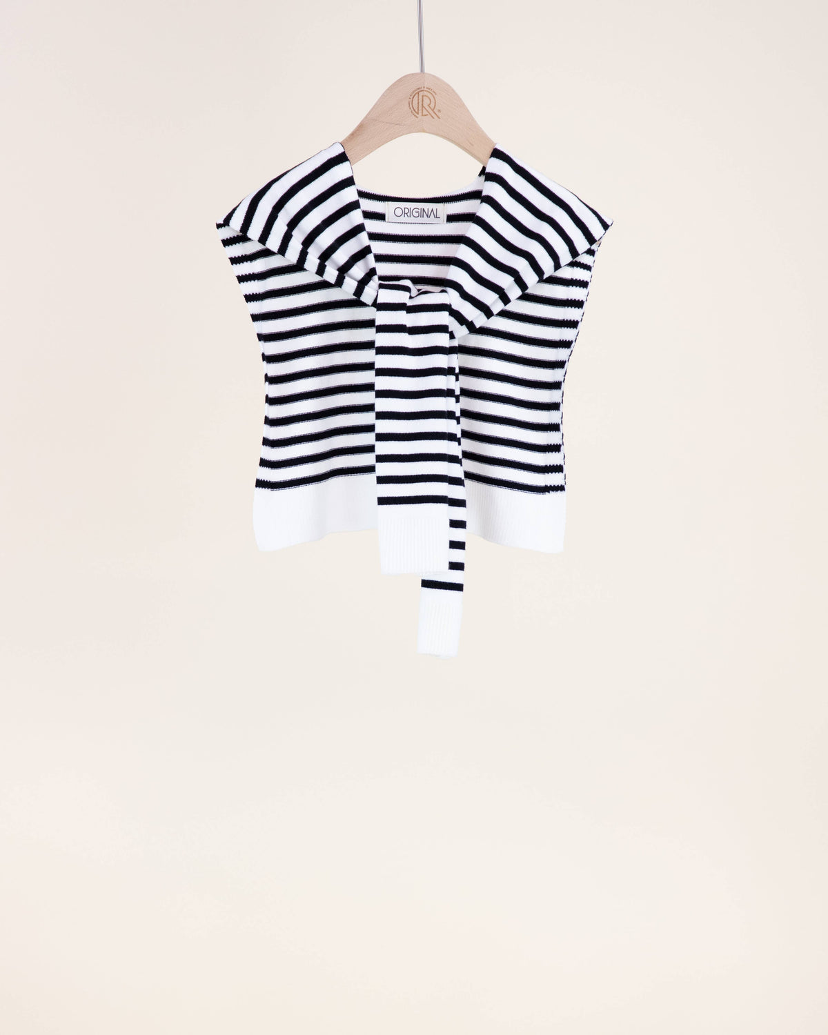 Original USA - Striped Preppy Mock Sweater Wrap