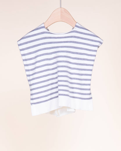 Original USA - Striped Preppy Mock Sweater Wrap