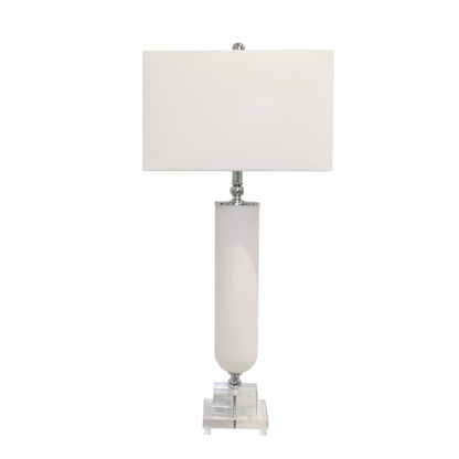 Pasargad Home - Frosted Glass & Lucite Pedestal Table Lamp
