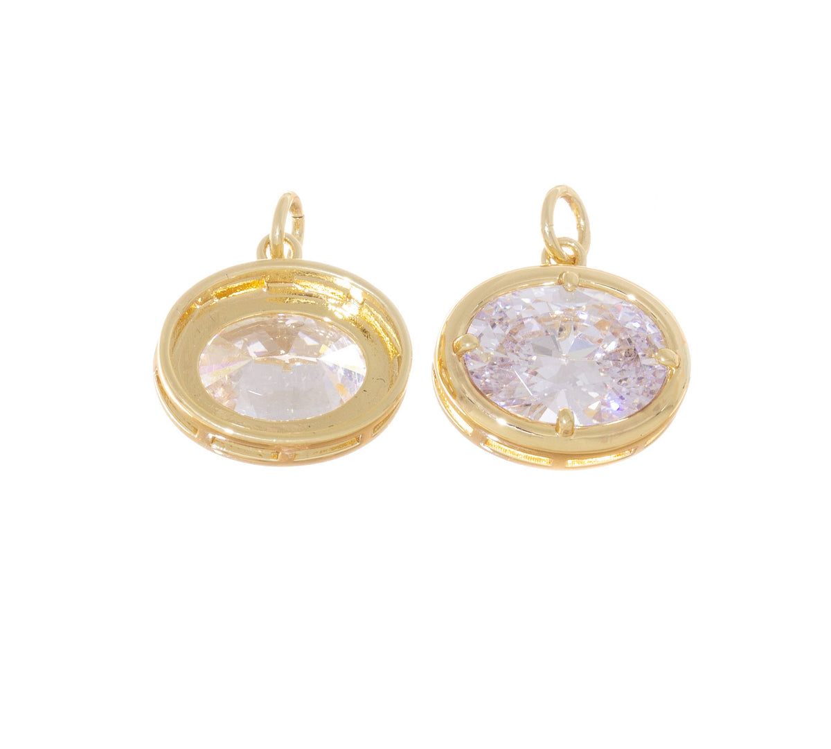 Jewel Pledge - Oval Top Quality CZ Pendant For Jewelry Making, CPG-CPS3067