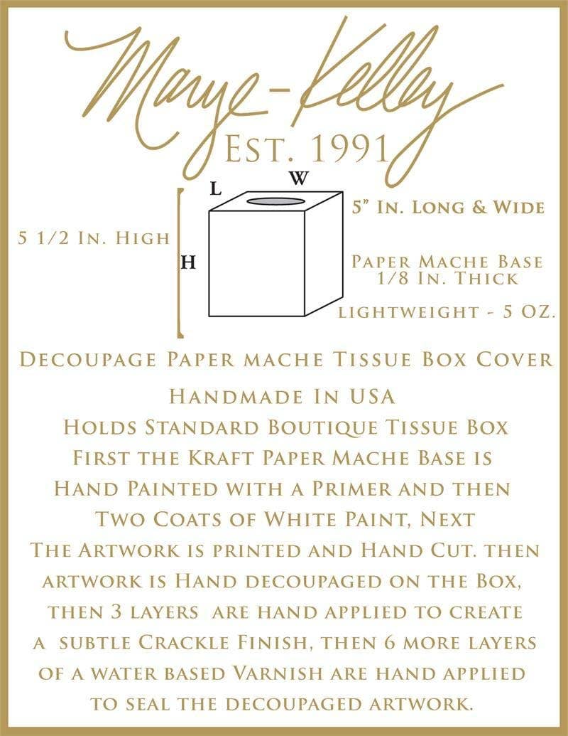 Marye-Kelley - Taupe Linen Tissue Box Cover
