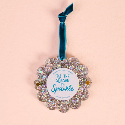 The Darling Effect Scalloped Round Picture Frame Ornament