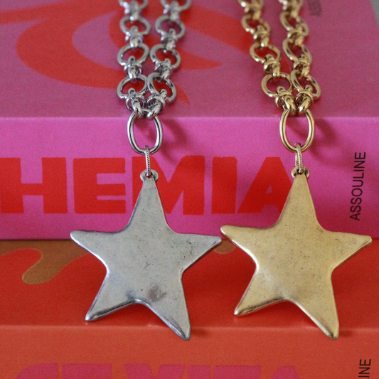 Deep South Originals Inc. - Star Pendant Necklace 14K Gold Plated Stainless Steel