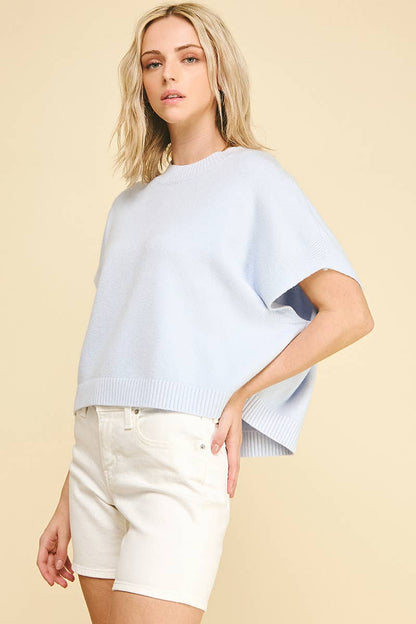 PINCH - DROPPED SHOULDER SWEATER TOP - 4739W